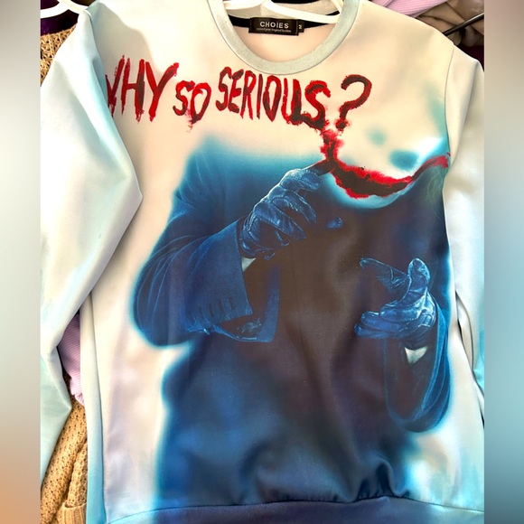 The Joker “Why So Serious?” Sweatshirt 🃏 - Picture 2 of 2